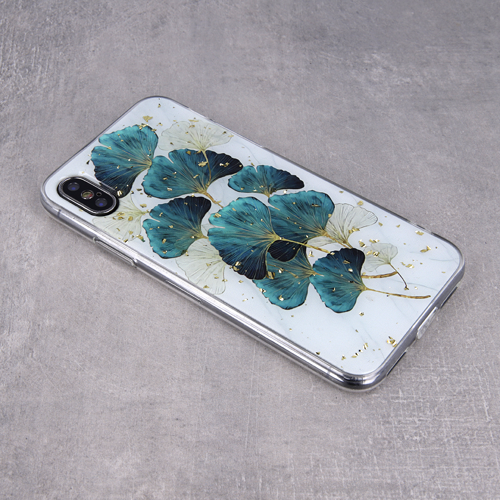 Samsung Galaxy A51 gold glam hátlap tok (Levelek)