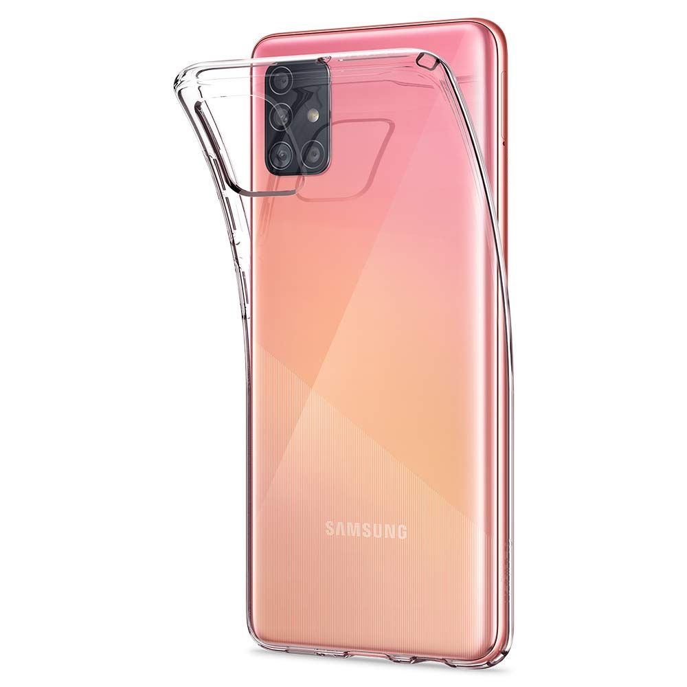 Samsung Galaxy A51 Spigen liquid crystal prémium hátlap tok, (Átlátszó) - ACS00564 0