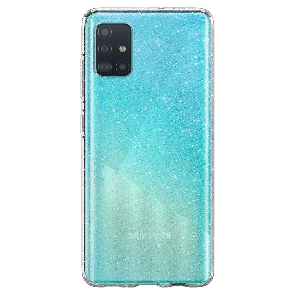 Samsung Galaxy A51 Spigen liquid crystal prémium hátlap tok, (Átlátszó) - ACS00932 2