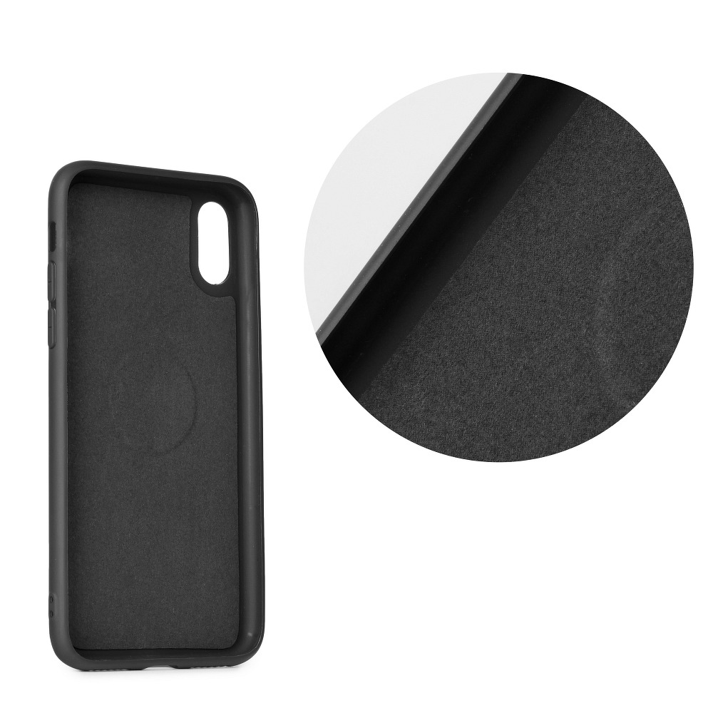 Samsung Galaxy A52 4G / A52 5G / A52s 5G liquid silicone mágneses autós tartó kompatibilis hátlap tok (Fekete) 0