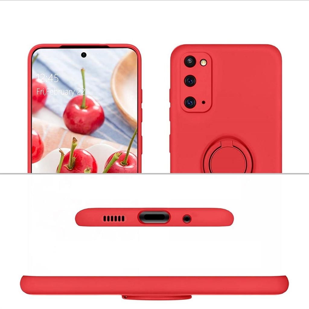 Samsung Galaxy A52 4G/A52 5G/A52s 5G finger grip mágneses hátlap tok (Piros) 4