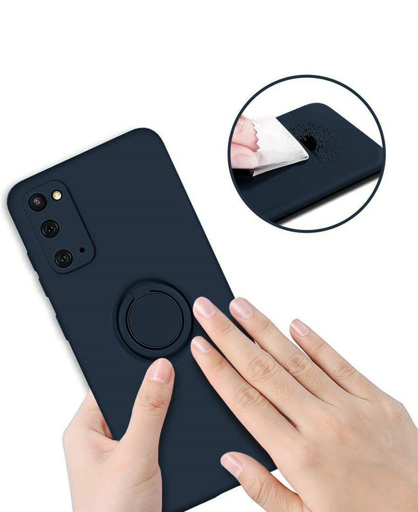 Samsung Galaxy A52 4G/A52 5G/A52s 5G silicone ring hátlap tok (Kék)