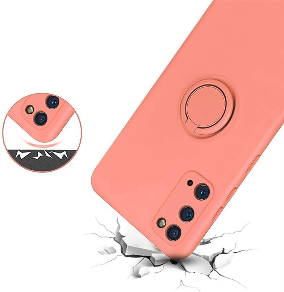 Samsung Galaxy A52 4G/A52 5G/A52s 5G silicone ring hátlap tok (Pink)