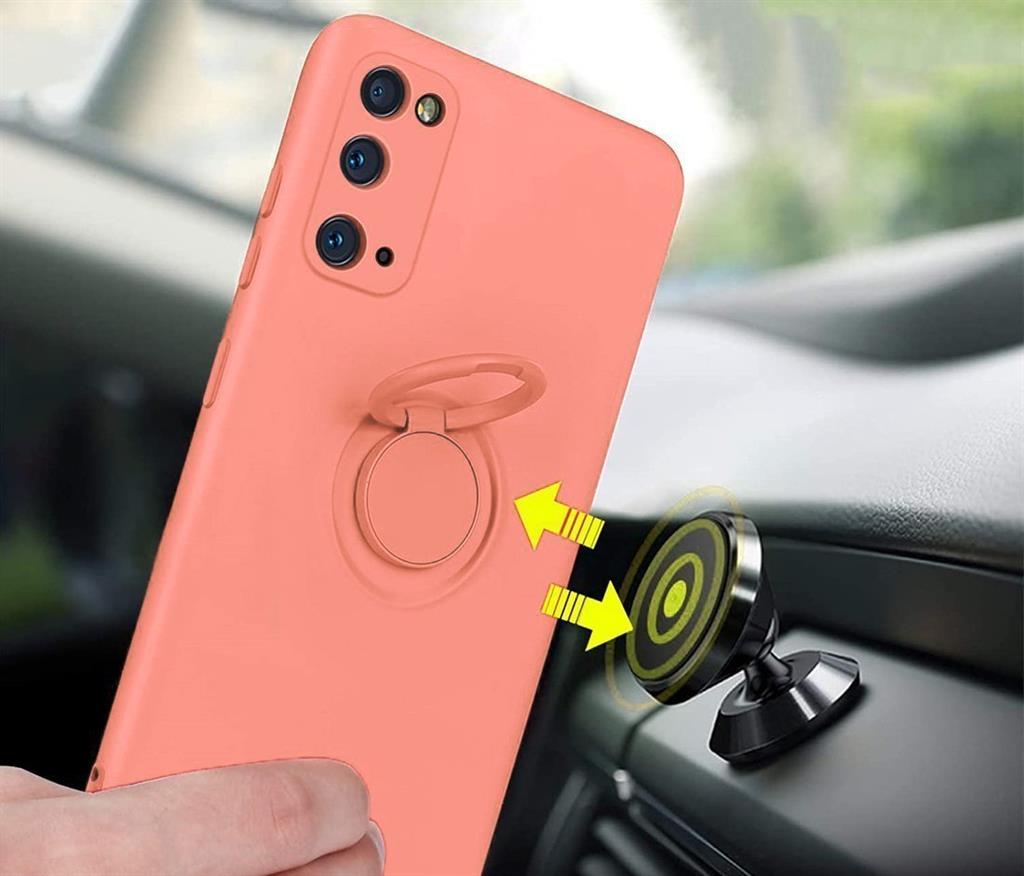 Samsung Galaxy A52 4G/A52 5G/A52s 5G silicone ring hátlap tok (Pink)