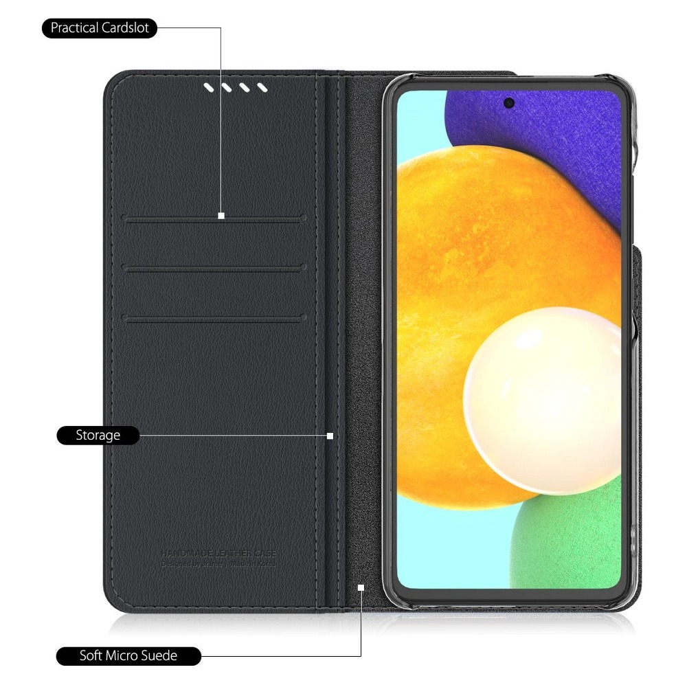 Samsung Galaxy A52 / A52 5G / A52s 5G ARAREE Mustang Diary prémium notesz tok (Fekete) 0