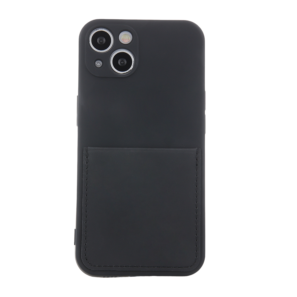 Samsung Galaxy A53 5G kártyatartós szilikon hátlap tok (Fekete)