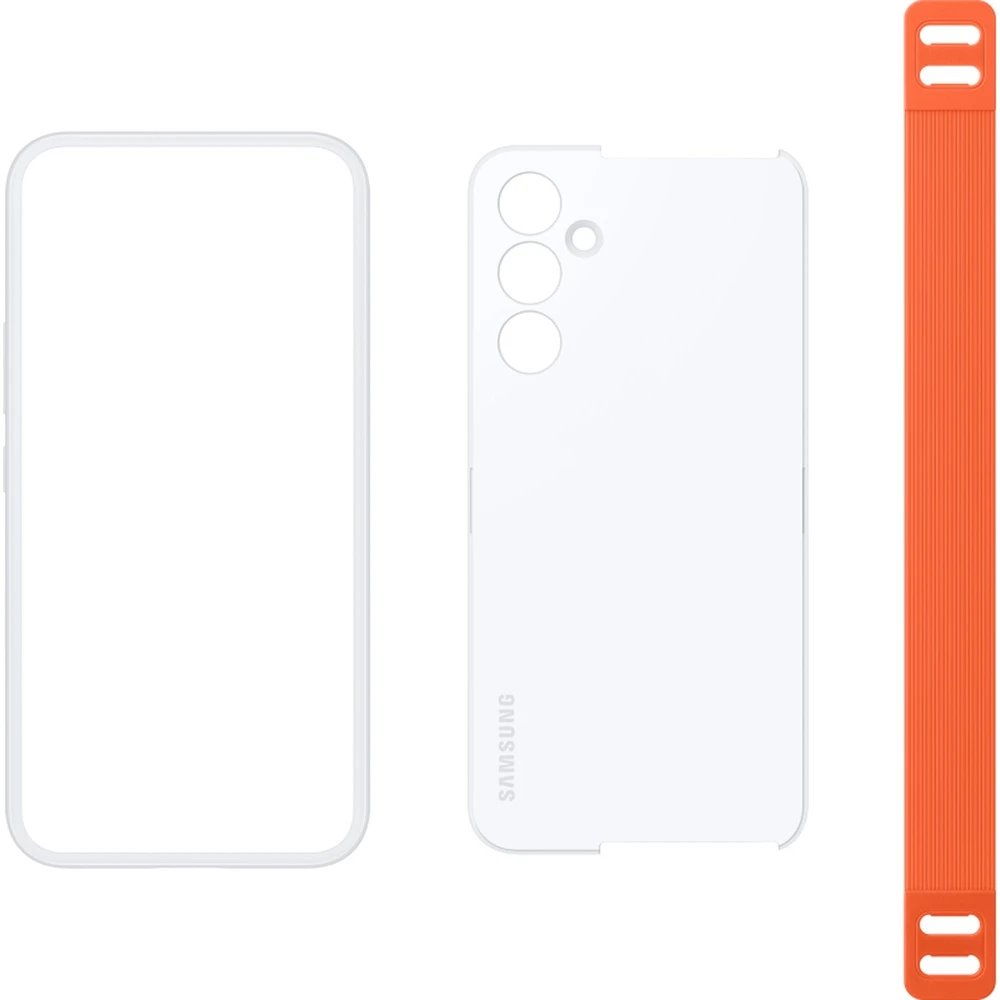 Samsung Galaxy A54 5G Samsung slim strap gyári szilikon tok pánttal (Fehér) 0