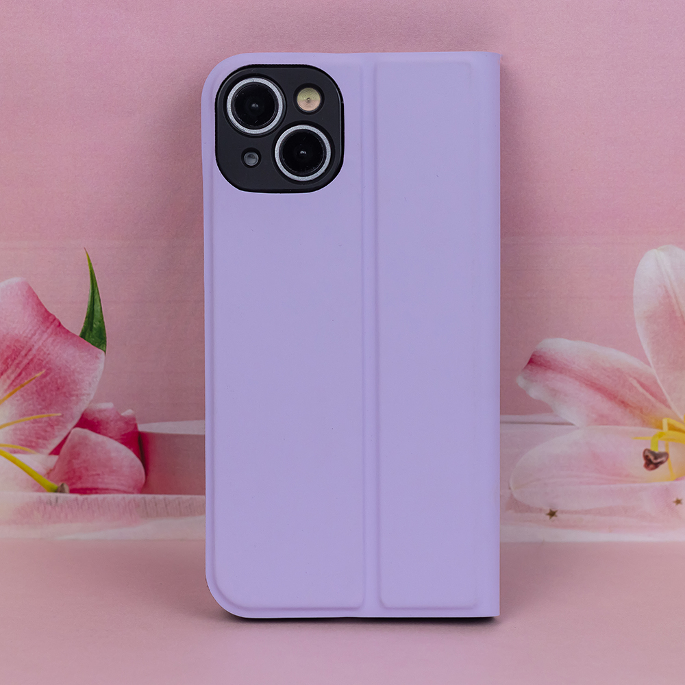 Samsung Galaxy A55 smart soft notesz tok Lila
