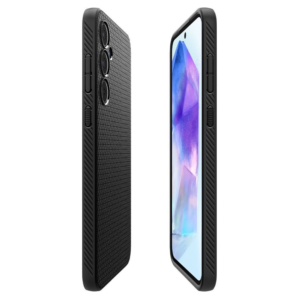 Samsung Galaxy A55 Spigen liquid air prémium hátlap tok Fekete 4