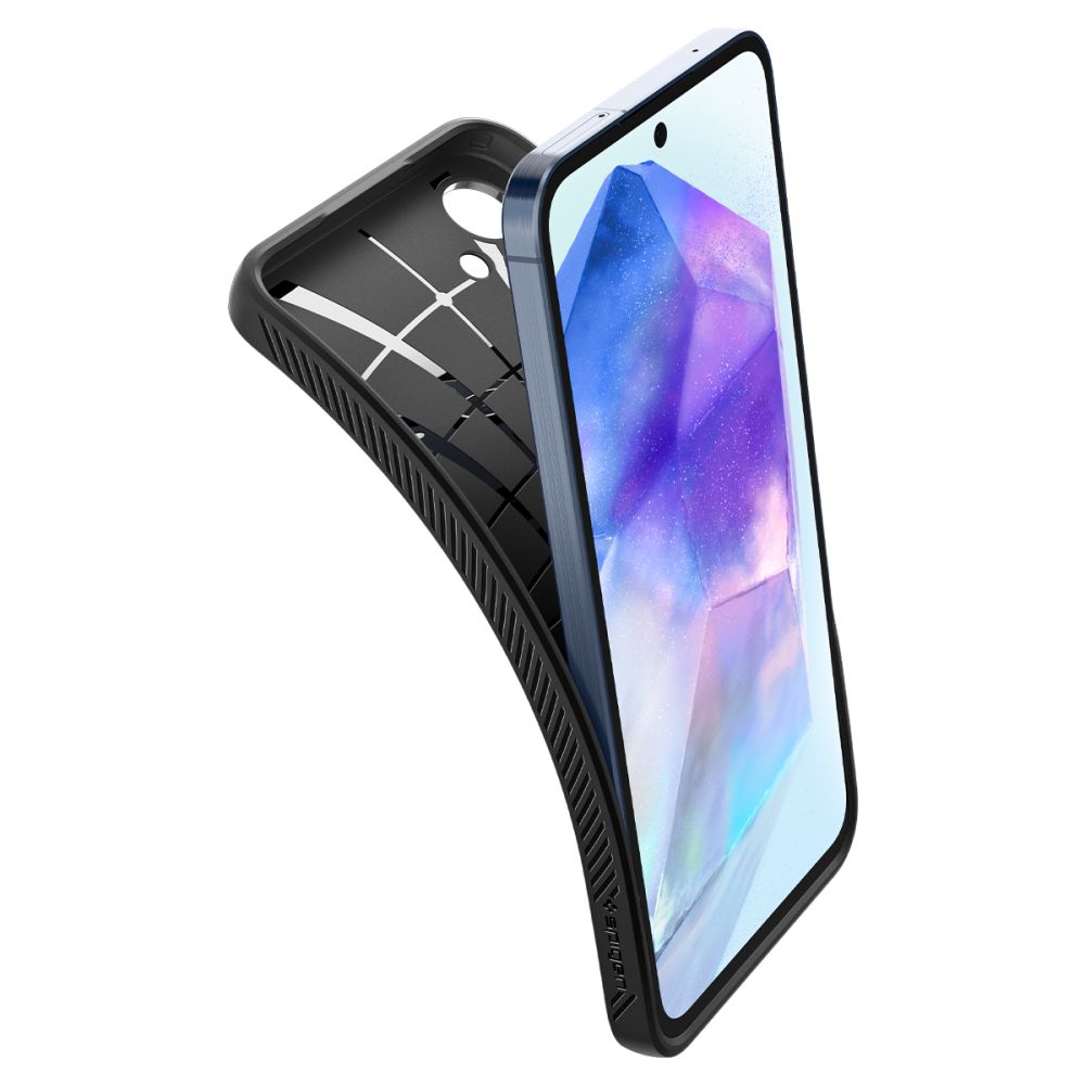 Samsung Galaxy A55 Spigen liquid air prémium hátlap tok Fekete 6