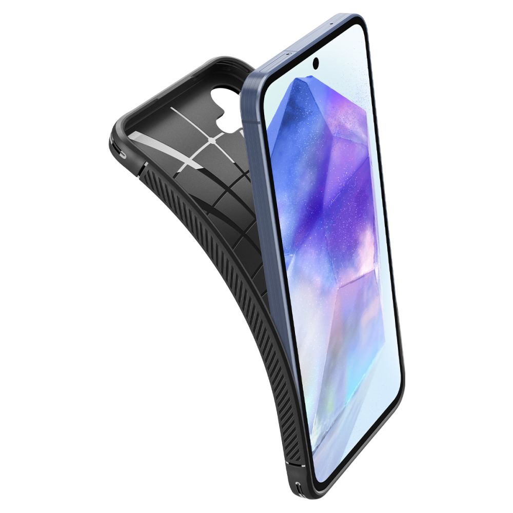 Samsung Galaxy A55 Spigen Rugged armor ütésálló tok Fekete