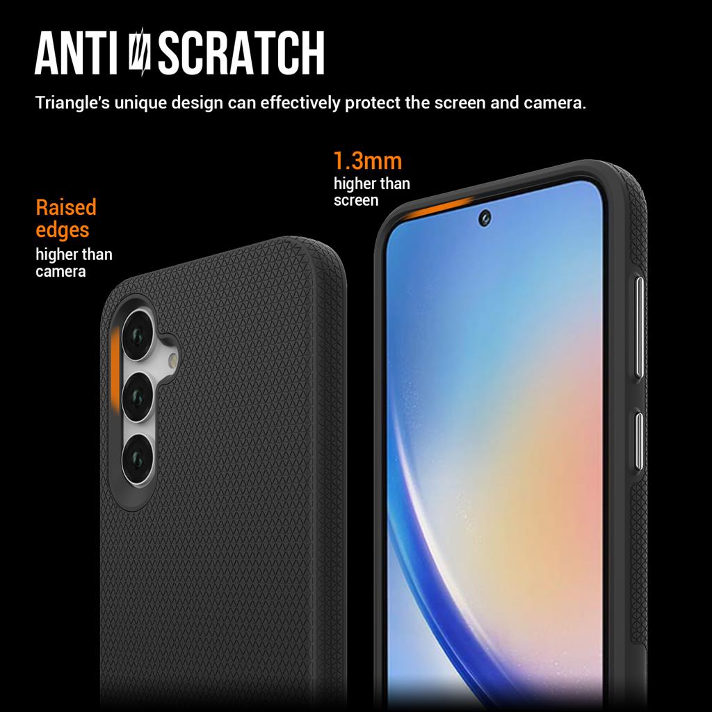 Samsung Galaxy A55 TOKO Triangle hátlap tok (Fekete)