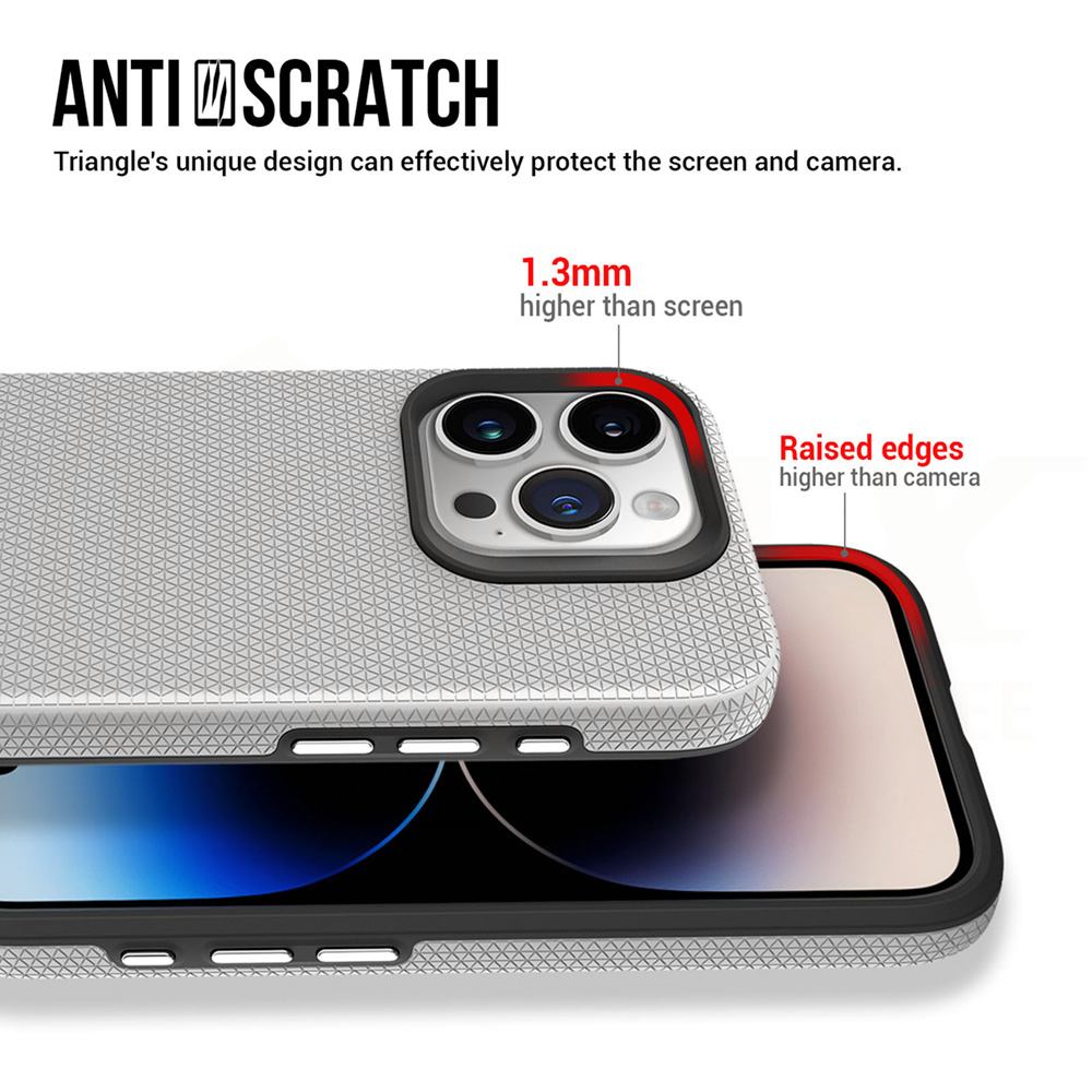 Samsung Galaxy A55 Vmax Triangle hátlap tok Ezüst