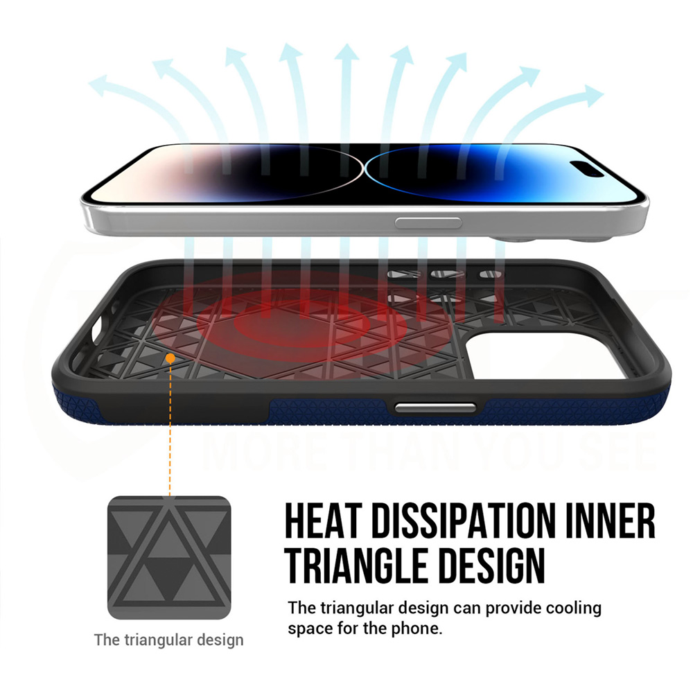 Samsung Galaxy A55 Vmax Triangle hátlap tok Kék