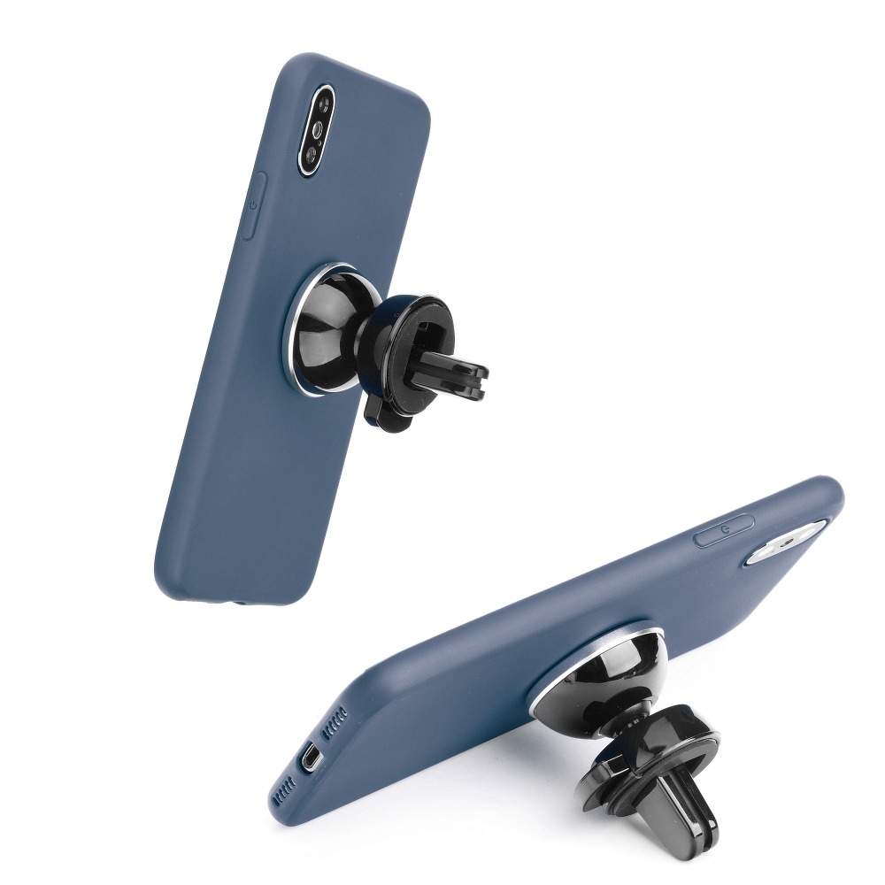 Samsung Galaxy A55 liquid silicone mágneses autós tartó kompatibilis hátlap tok (Kék) 1