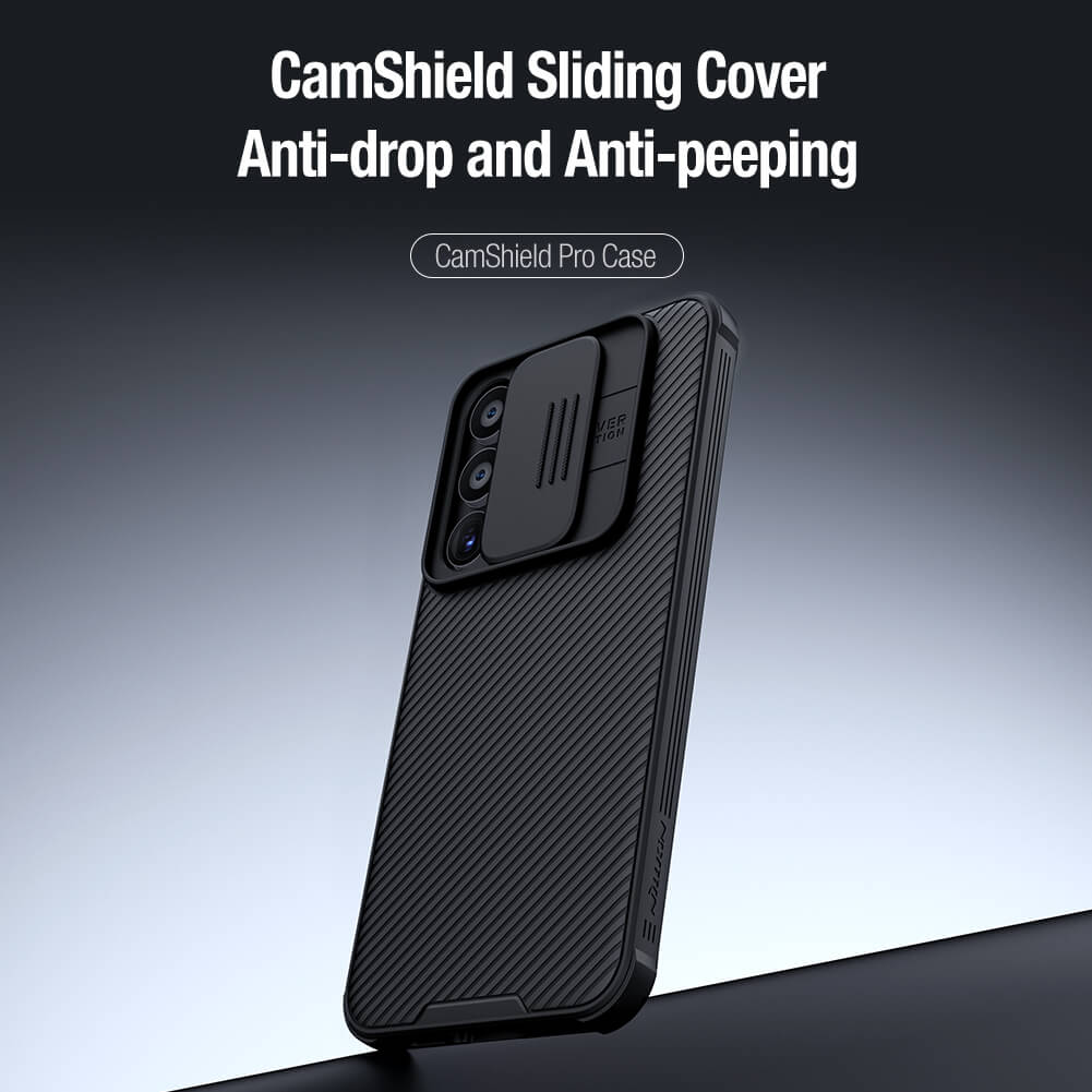 Samsung Galaxy A55 Nillkin camshield pro kameravédős hátlap tok fekete