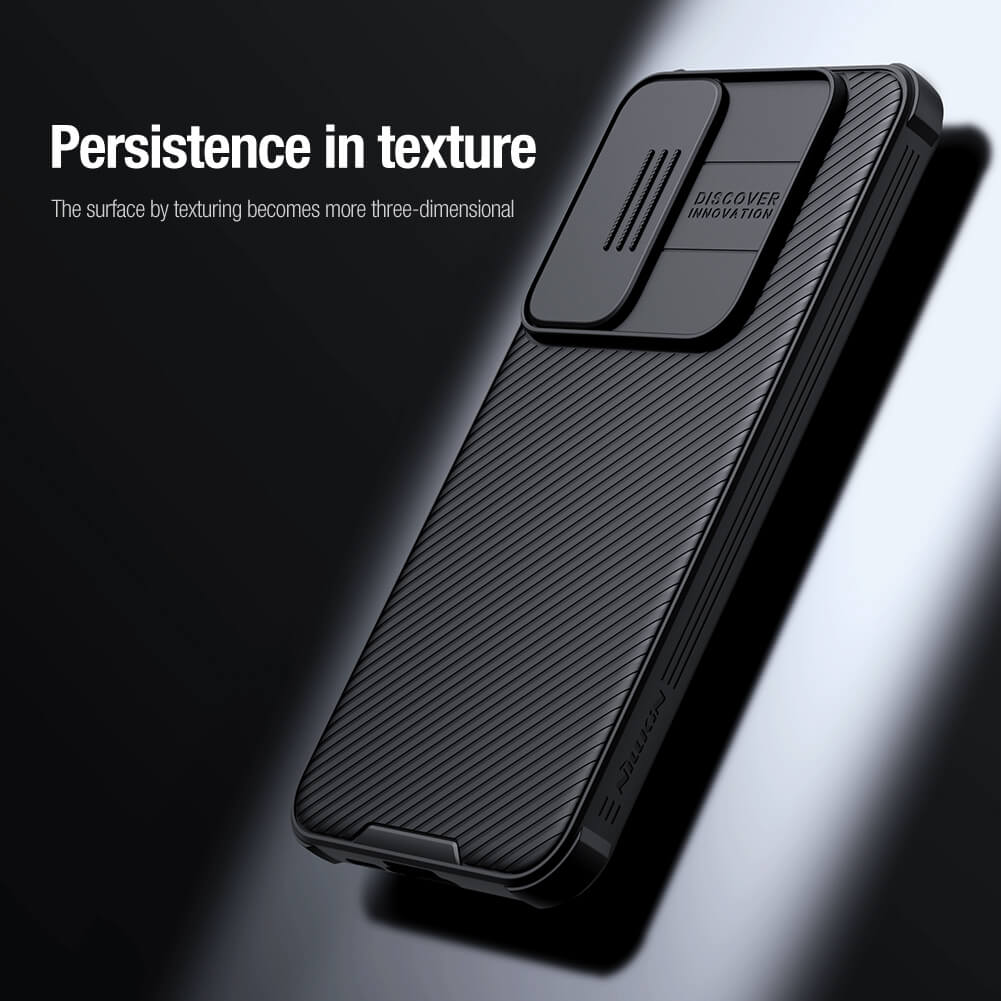 Samsung Galaxy A55 Nillkin camshield pro kameravédős hátlap tok fekete