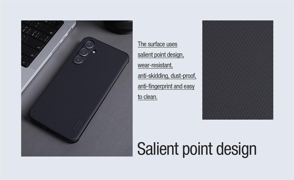 Samsung Galaxy A55 Nillkin Super frosted shield pro magsafe strapabíró hátlap tok fekete