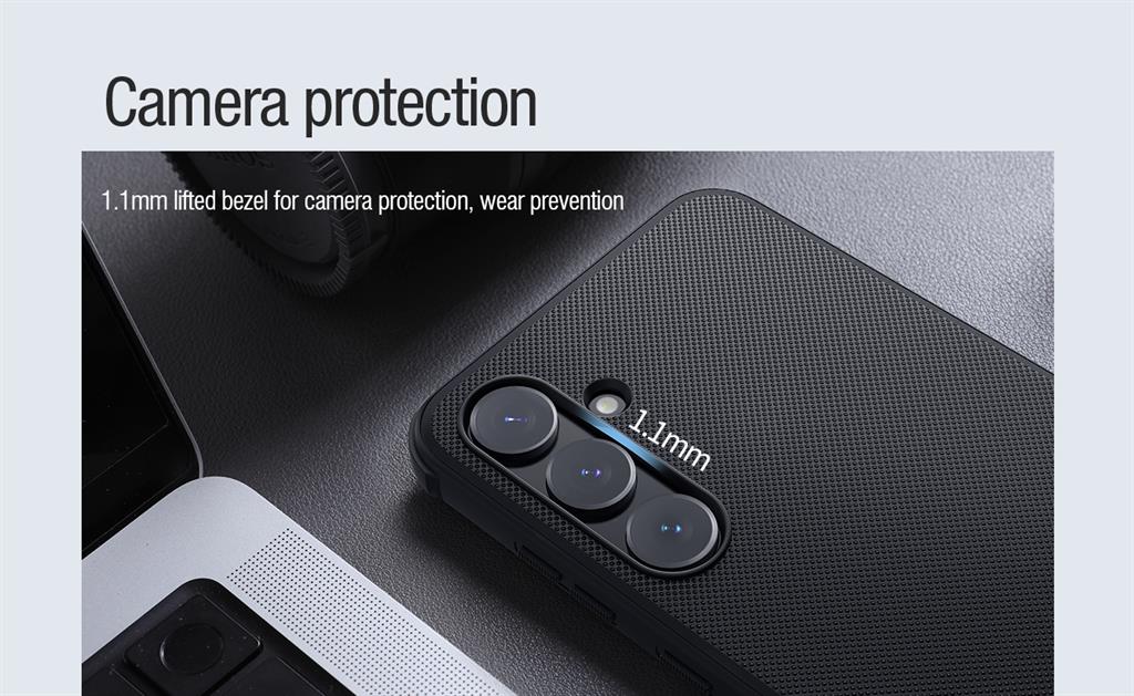 Samsung Galaxy A55 Nillkin Super frosted shield pro magsafe strapabíró hátlap tok fekete