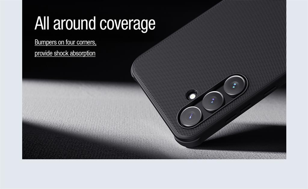 Samsung Galaxy A55 Nillkin Super frosted shield pro magsafe strapabíró hátlap tok fekete