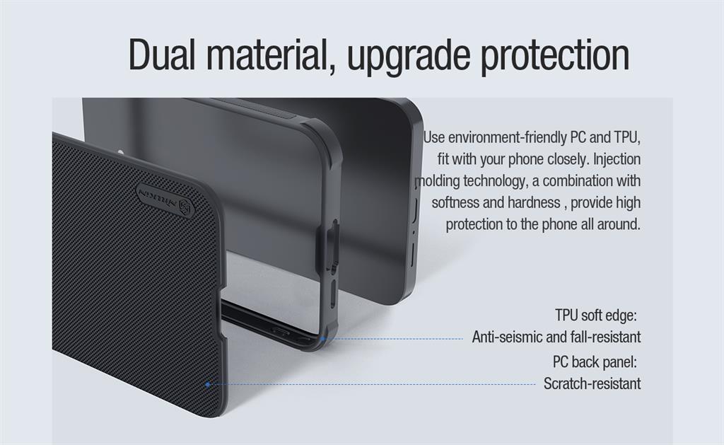 Samsung Galaxy A55 Nillkin Super frosted shield pro magsafe strapabíró hátlap tok fekete