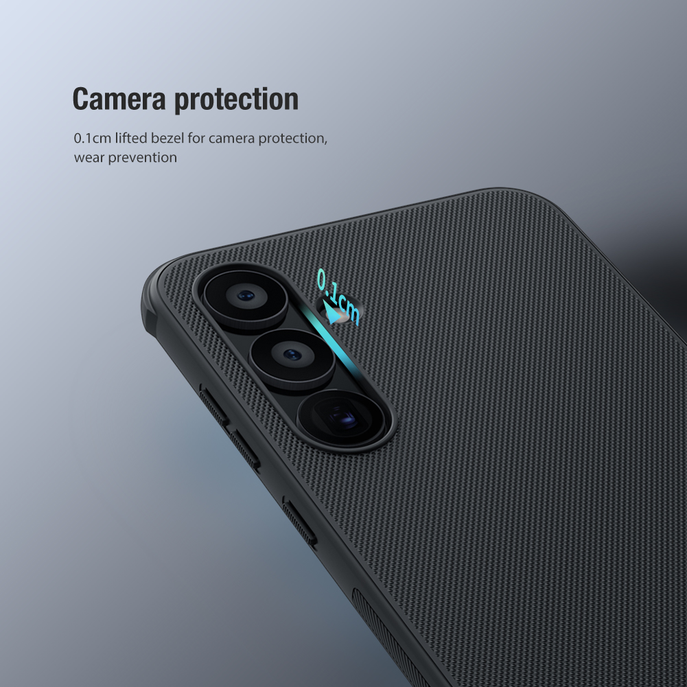Samsung Galaxy A55 Nillkin Super frosted shield pro strapabíró hátlap tok fekete