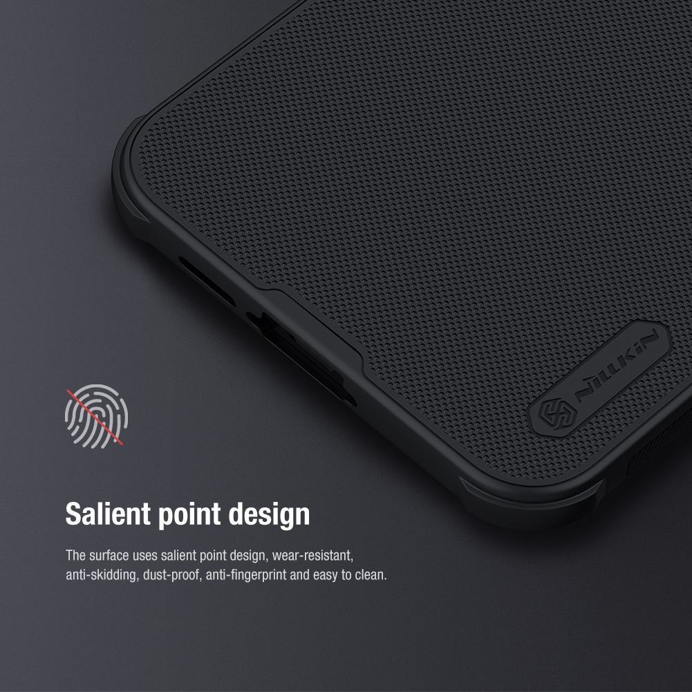 Samsung Galaxy A55 Nillkin Super frosted shield pro strapabíró hátlap tok fekete