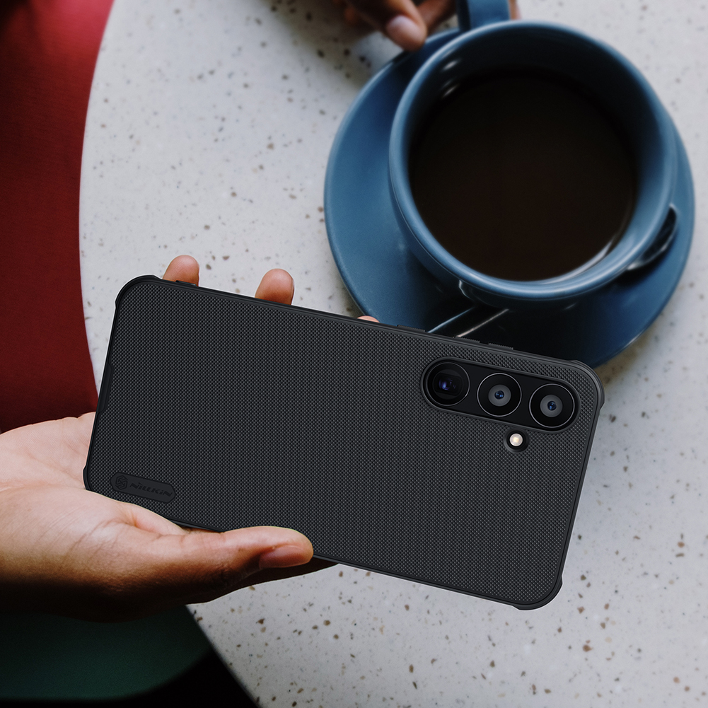 Samsung Galaxy A55 Nillkin Super frosted shield pro strapabíró hátlap tok fekete