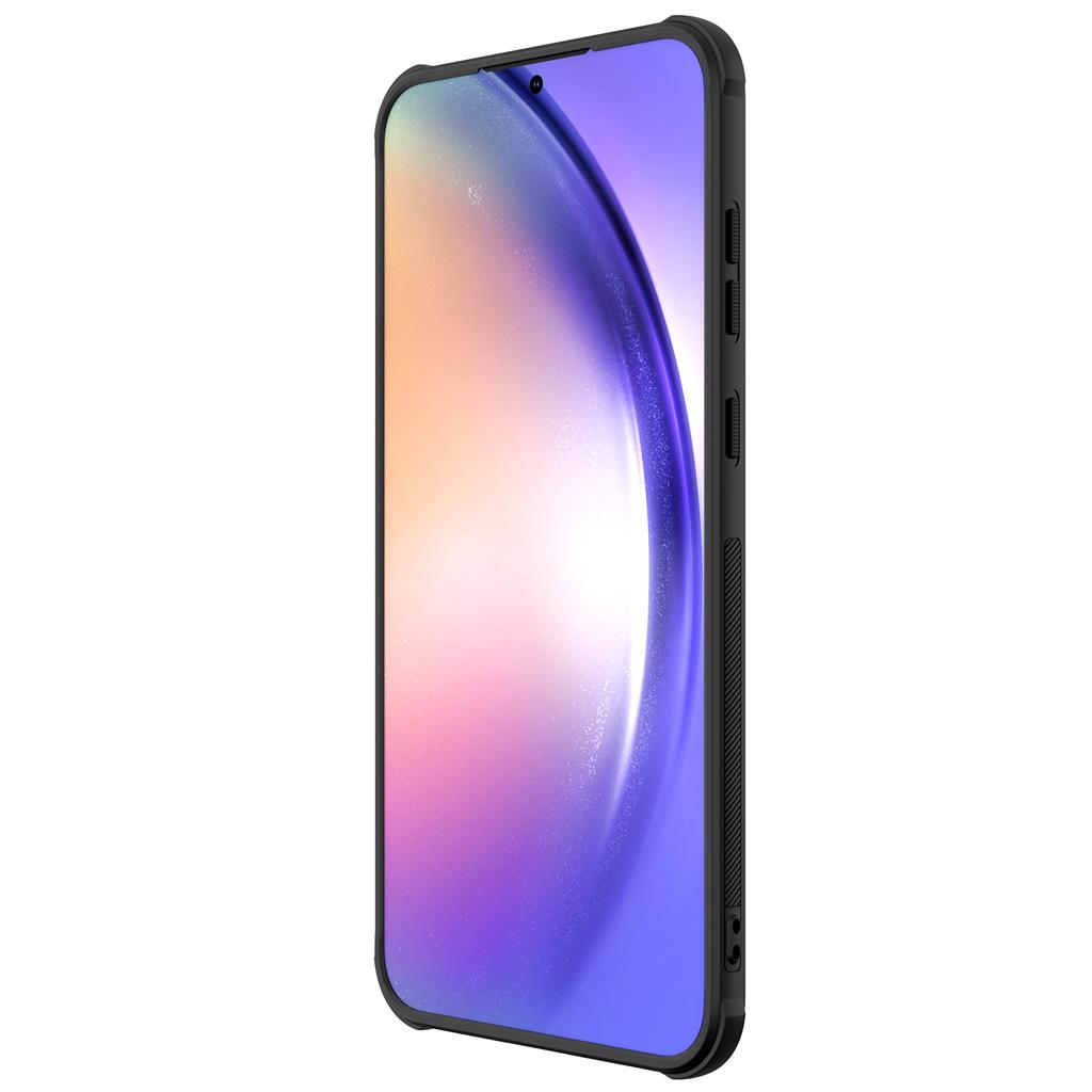 Samsung Galaxy A55 Nillkin Super frosted shield pro strapabíró hátlap tok fekete