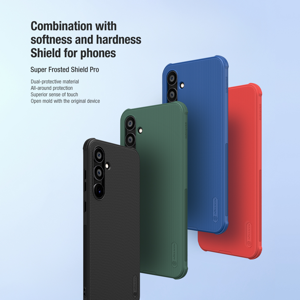Samsung Galaxy A55 Nillkin Super frosted shield pro strapabíró hátlap tok fekete