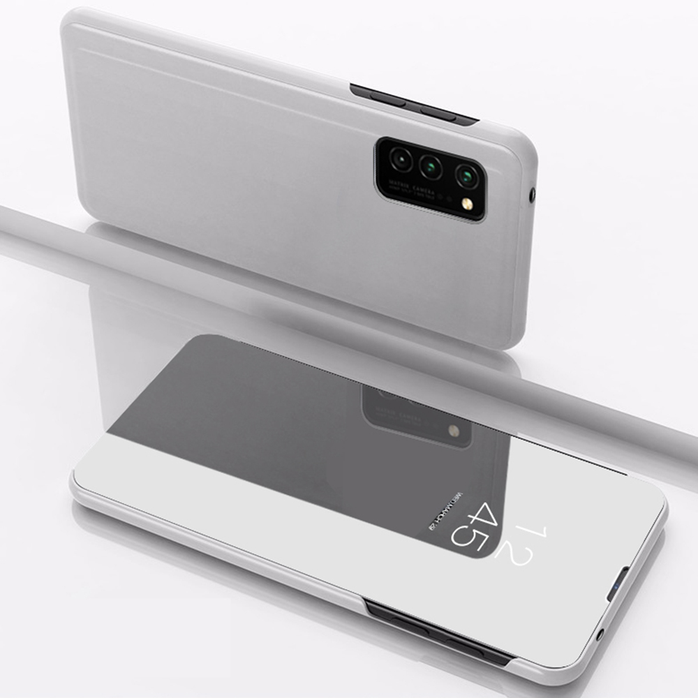 Samsung Galaxy A70 Clear view notesz tok (Ezüst) 0