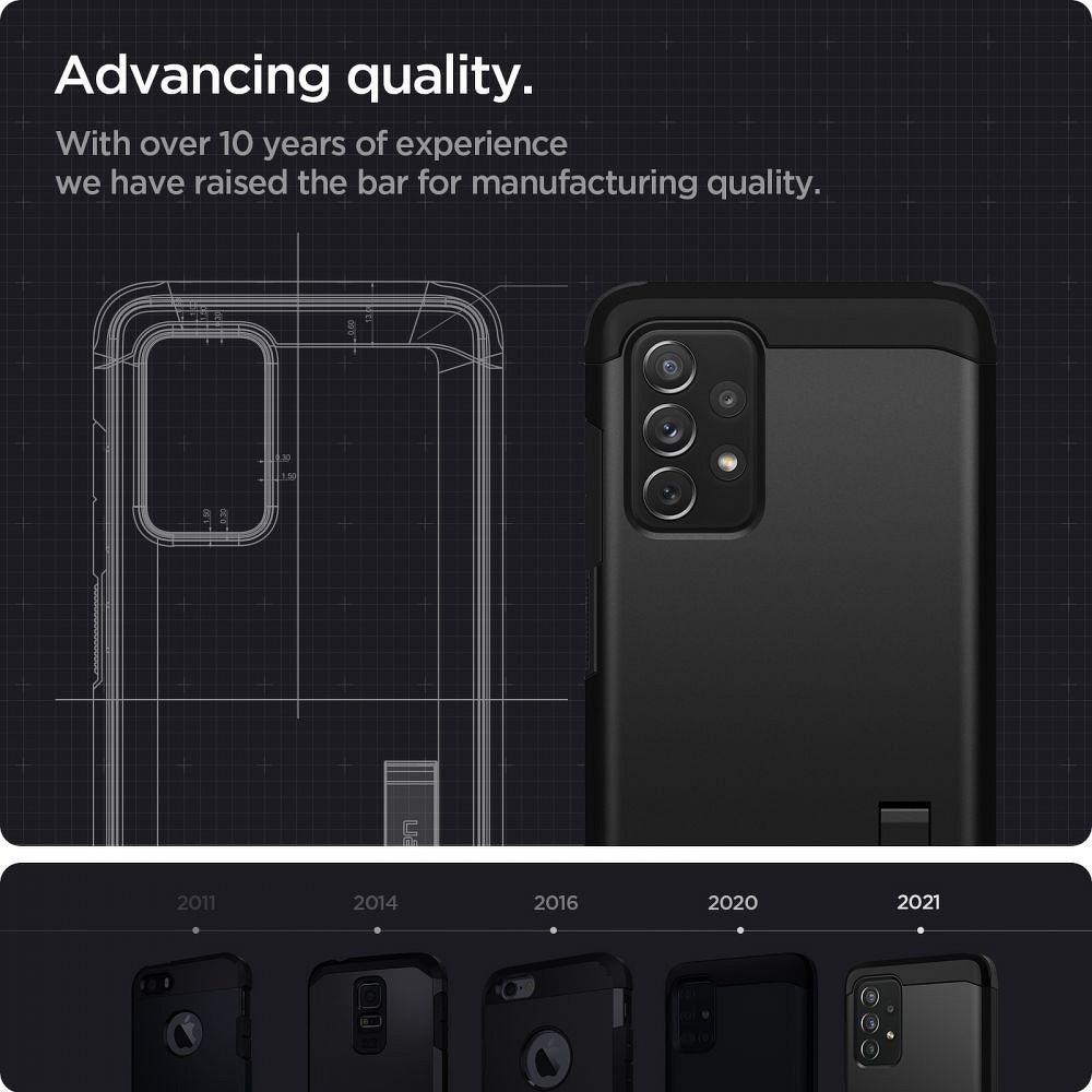 Samsung Galaxy A72/A72 5G Spigen tough armor ütésálló hátlap tok, (Fekete)