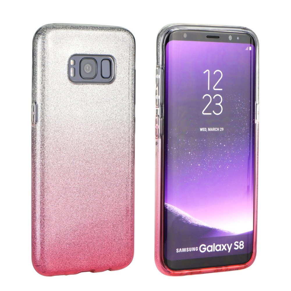 Samsung Galaxy S10e shining hátlap tok (Átlátszó-Pink)