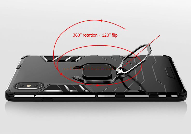Samsung Galaxy S20 Plus ring armor ütésálló hátlap tok (Fekete) 0