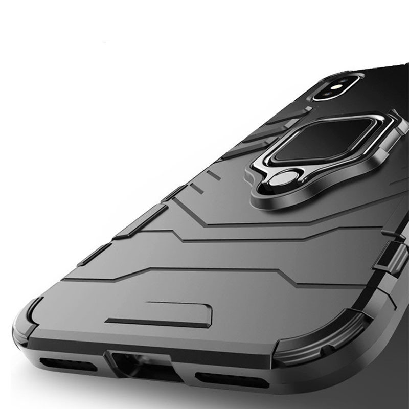 Samsung Galaxy S20 Plus ring armor ütésálló hátlap tok (Fekete) 1