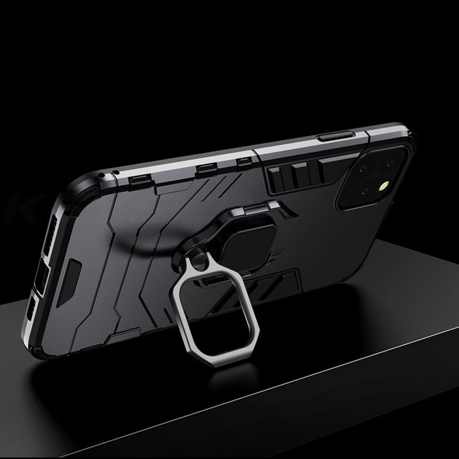 Samsung Galaxy S20 Plus ring armor ütésálló hátlap tok (Fekete) 3