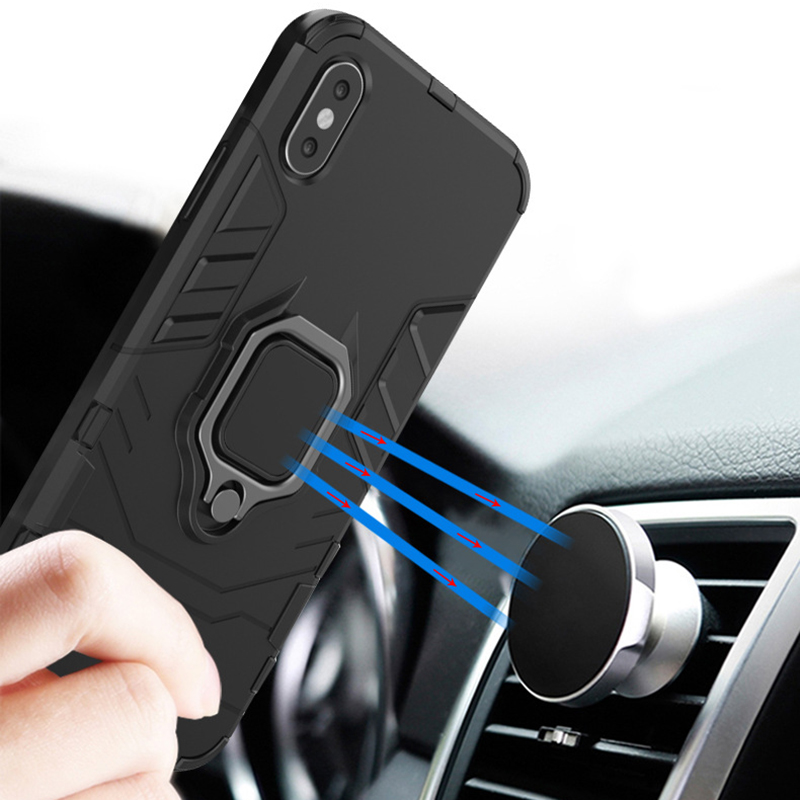 Samsung Galaxy S20 Plus ring armor ütésálló hátlap tok (Fekete) 4