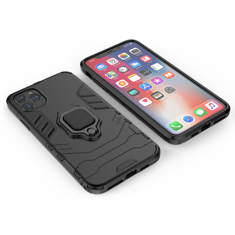 Samsung Galaxy S20 Plus ring armor ütésálló hátlap tok (Fekete) 6