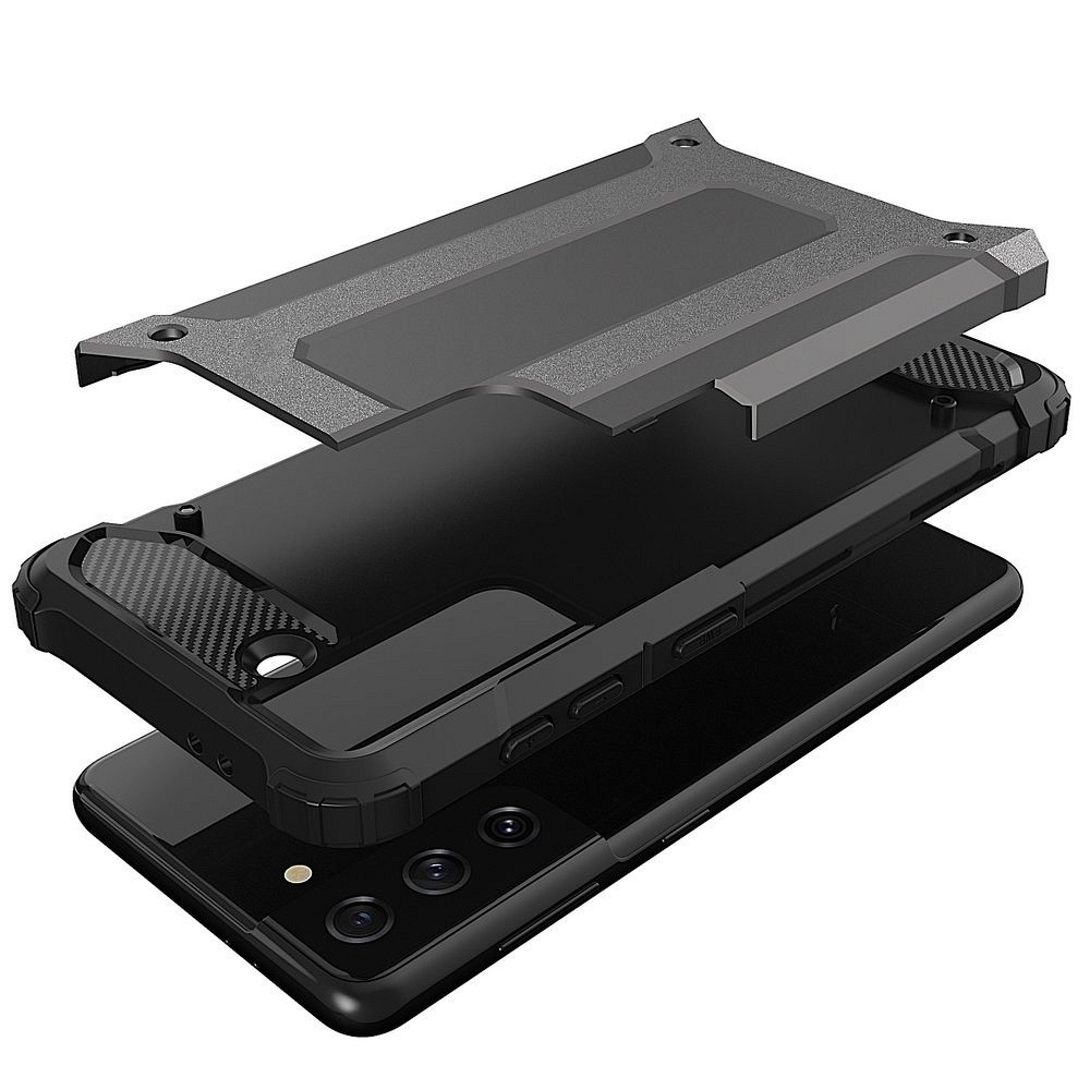 Samsung Galaxy S21 FE armor ütésálló hátlap tok, fekete 1