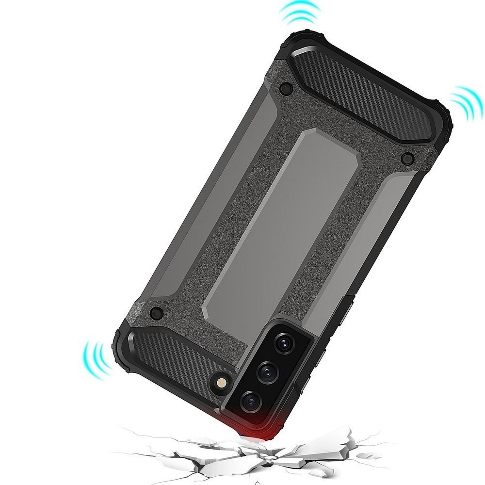 Samsung Galaxy S21 FE armor ütésálló hátlap tok, fekete 2