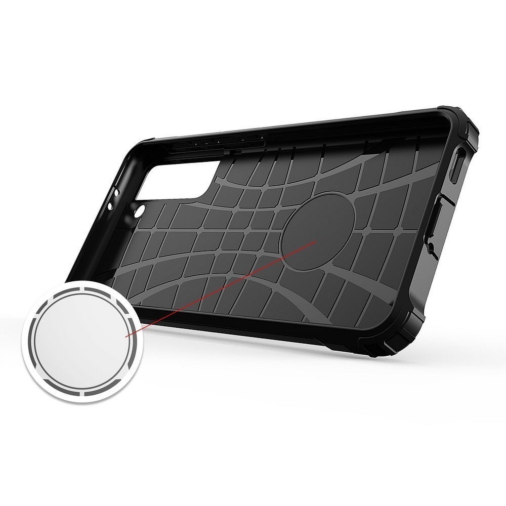 Samsung Galaxy S21 FE armor ütésálló hátlap tok, fekete 3