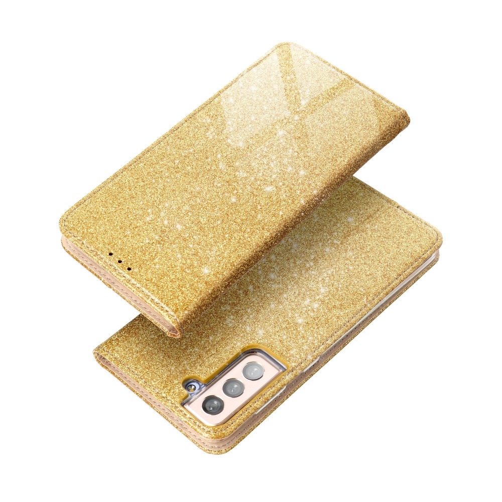 Samsung Galaxy S21 Forcell Shining notesz tok, (Arany)