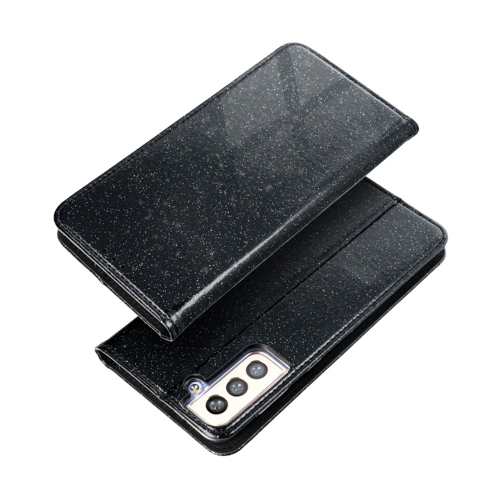Samsung Galaxy S21 Forcell Shining notesz tok, (Fekete)