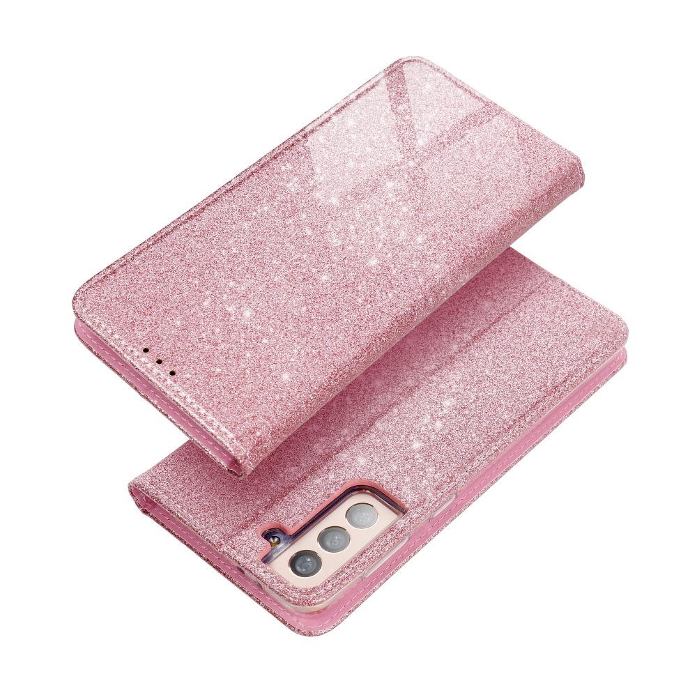 Samsung Galaxy S21 Forcell Shining notesz tok, (Rosegold)