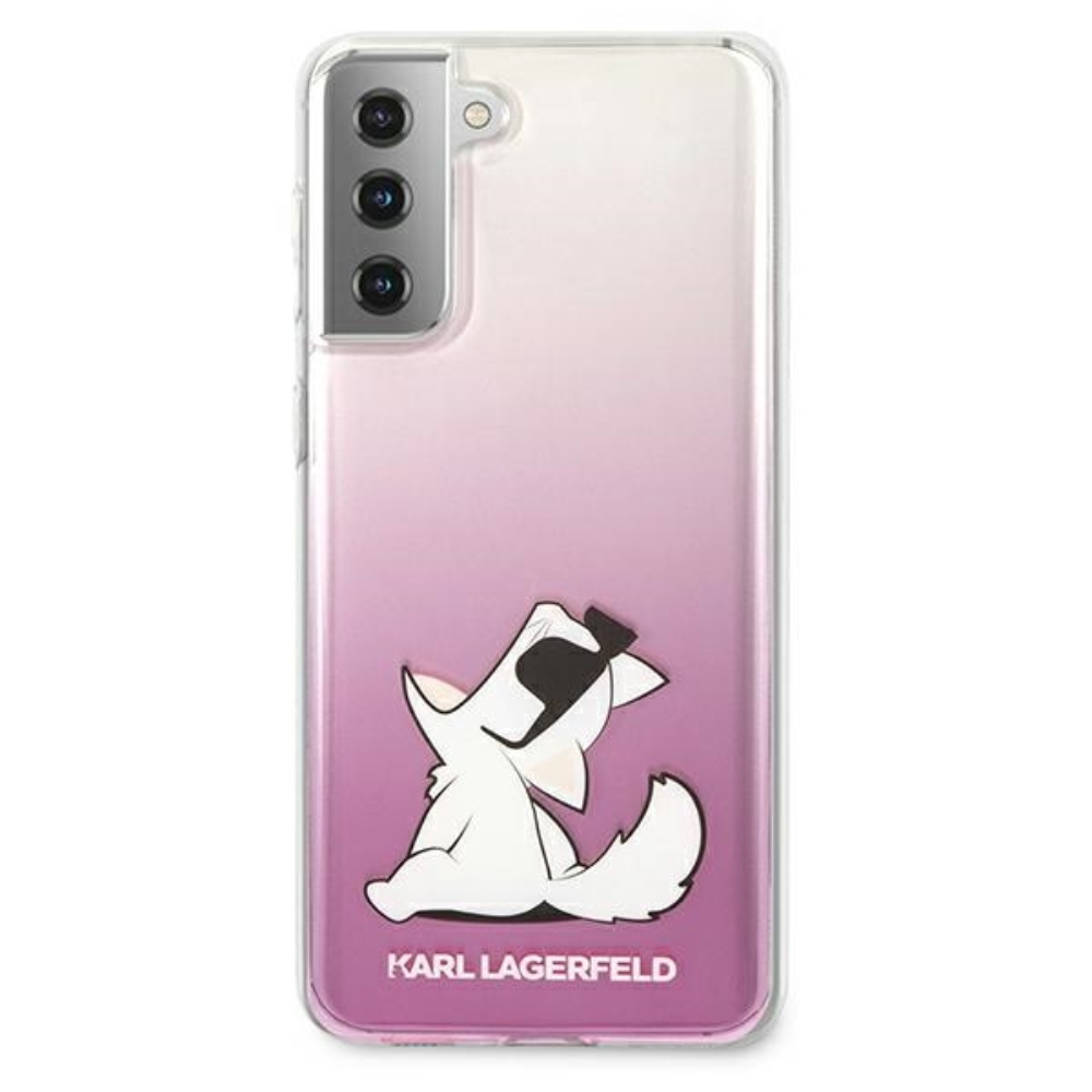 Samsung Galaxy S21 Ultra Karl Lagerfeld choupette fun prémium hátlap tok (Pink) 0