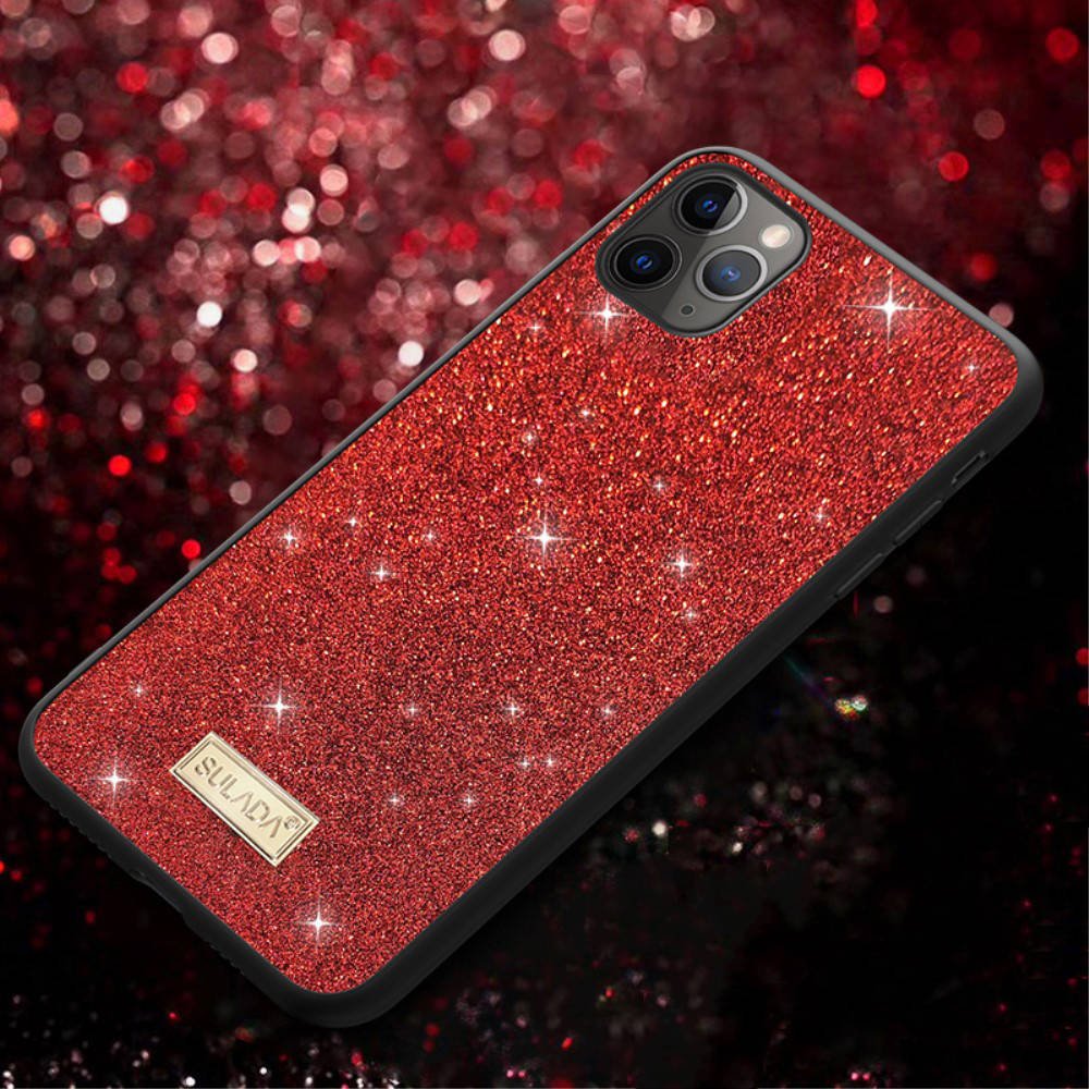 Samsung Galaxy S21 Ultra SULADA dazzling glitter hátlap tok, (Piros) 0