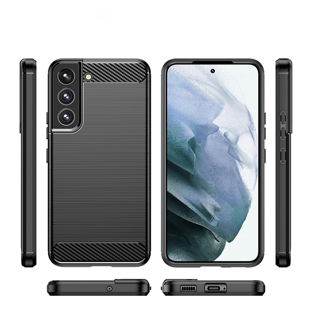 Samsung Galaxy S22 forcell carbon hátlap tok (Fekete) 0