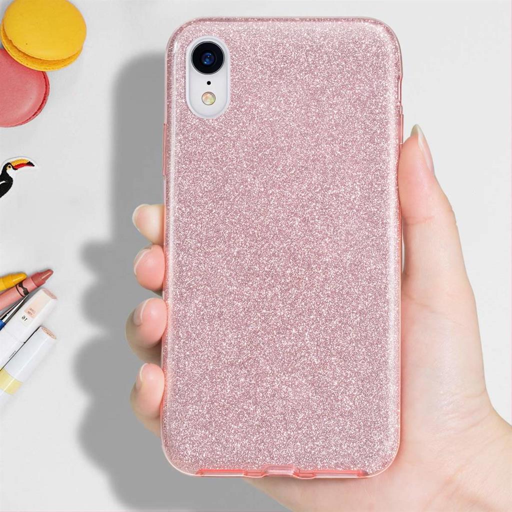 Samsung Galaxy S22 glitter 3in1 hátlap tok (Rózsaszín) 3
