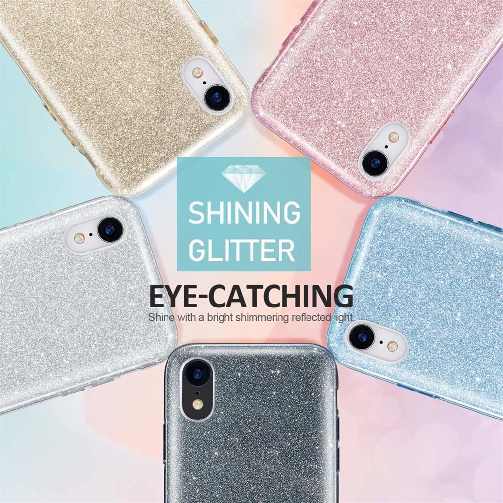 Samsung Galaxy S22 glitter 3in1 hátlap tok (Rózsaszín) 4