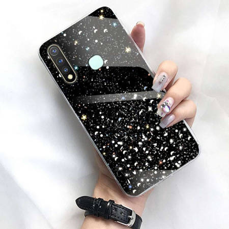 Samsung Galaxy S22 glue glitter hátlap tok (Fekete) 1
